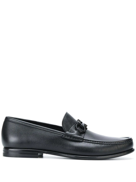  Ferragamo Gancini Horsebit Loafers - Black 