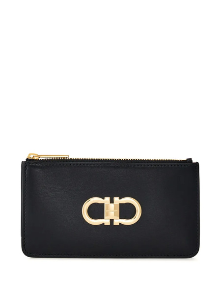  Ferragamo Gancini Leather Cardholder - Black 