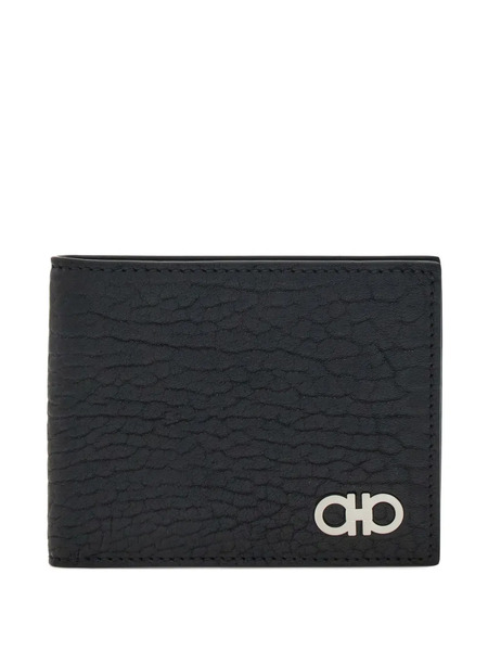  Ferragamo Gancini Leather Wallet - Black 