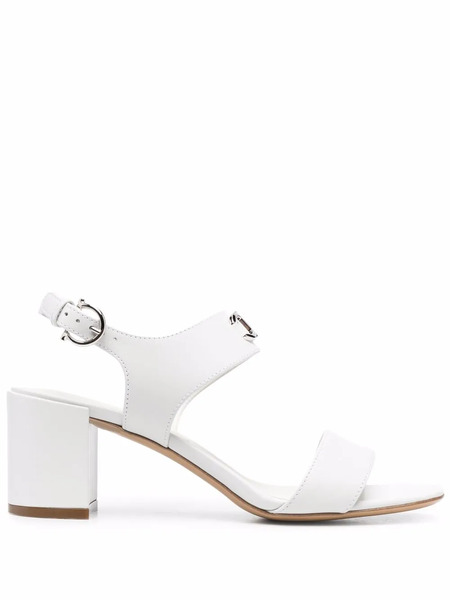  Ferragamo Gancini-logo Sandals - White 