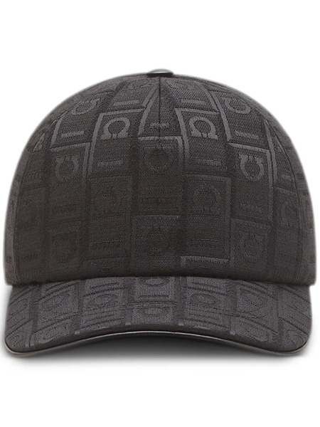  Ferragamo Gancini-monogram Baseball Cap - Black 