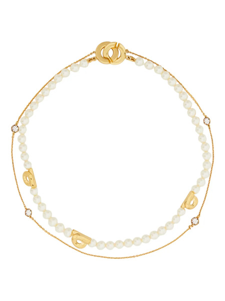  Ferragamo Gancini Pearl Necklace - Gold 