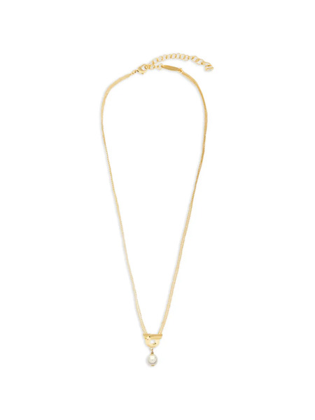  Ferragamo Gancini Pearl Necklace - Gold 