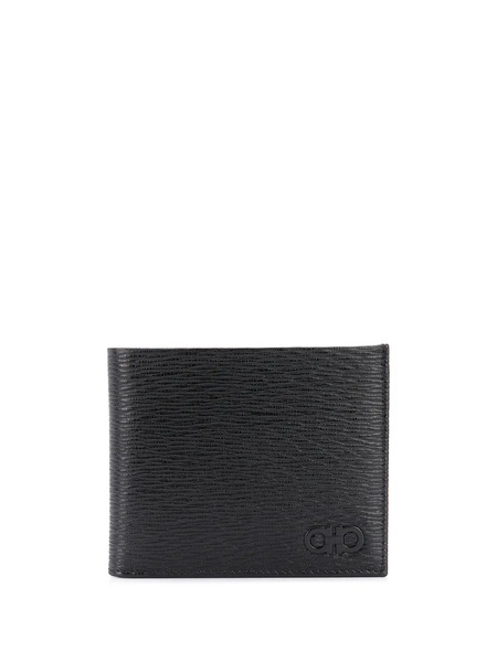  Ferragamo Gancini Pebbled Wallet - Black 