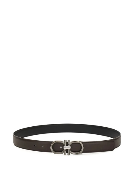  Ferragamo Gancini Reversible Belt - Brown 