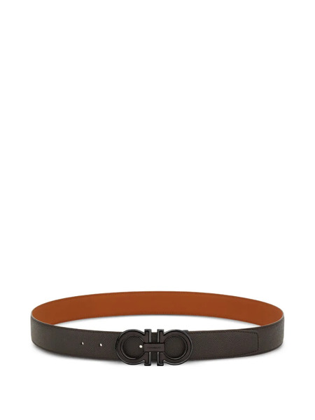  Ferragamo Gancini Reversible Belt - Brown 