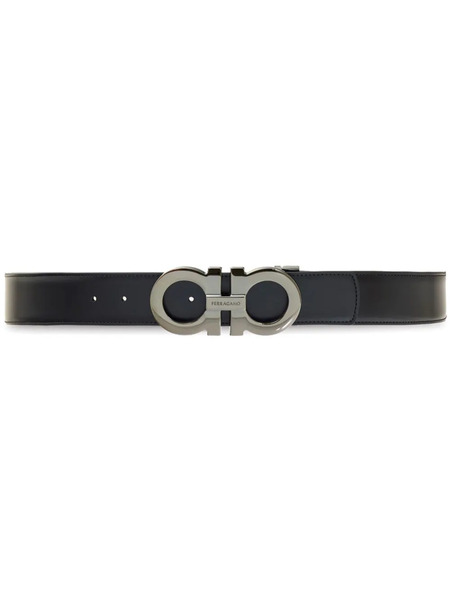  Ferragamo Gancini Reversible Leather Belt - Blue 