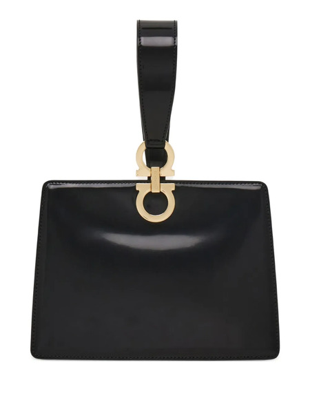  Ferragamo Geometric Leather Handbag - Black 