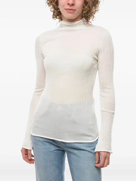  Ferragamo High-neck T-shirt - White 