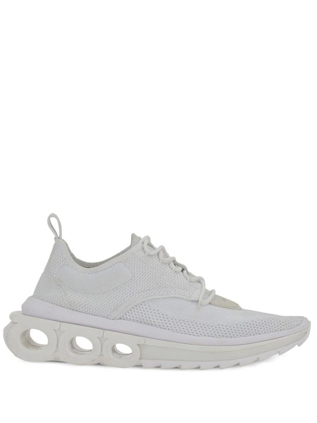  Ferragamo Knitted Running Sneakers - White 