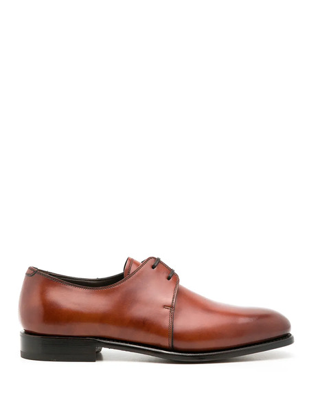  Ferragamo Leather Derby Shoes - Brown 