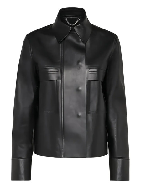  Ferragamo Leather Jacket - Black 
