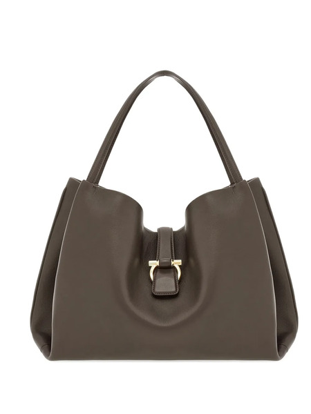  Ferragamo Leather Tote Bag - Grey 