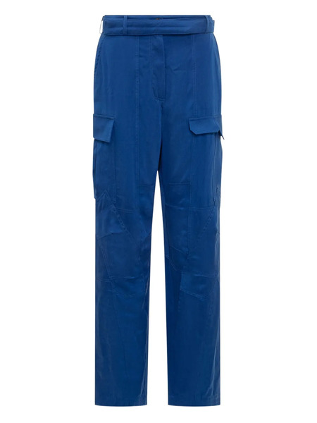  Ferragamo Lyocell Straight-leg Trousers - Blue 