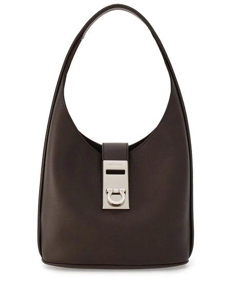  Ferragamo Medium Hobo Leather Tote Bag - Brown 