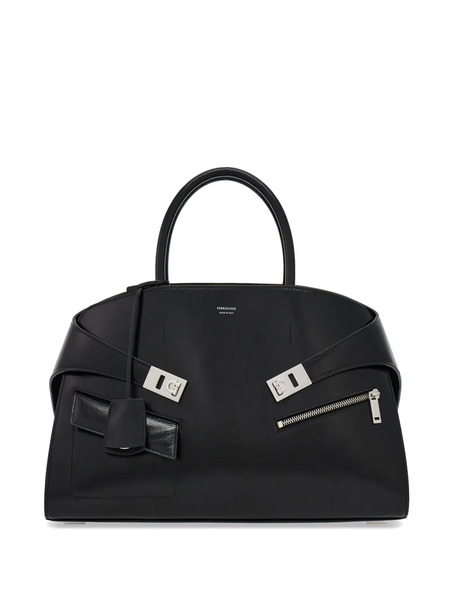  Ferragamo Medium Hug Handbag - Black 