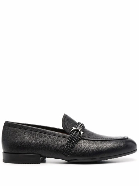  Ferragamo Missouri Leather Loafers - Black 