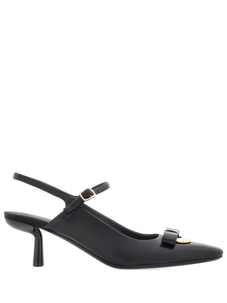  Ferragamo 55mm Drop Bow Pumps - Black 