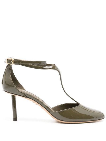 Ferragamo 75mm Patent Pumps - Green 