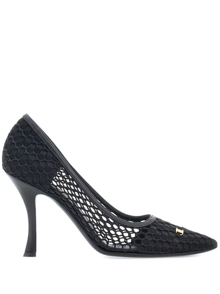  Ferragamo 95mm Vara-appliqué Slingback Pumps - Black 