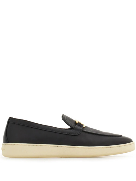  Ferragamo New Vara Buckle Loafers - Black 