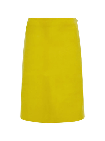  Ferragamo Nubuck Pencil Skirt - Yellow 