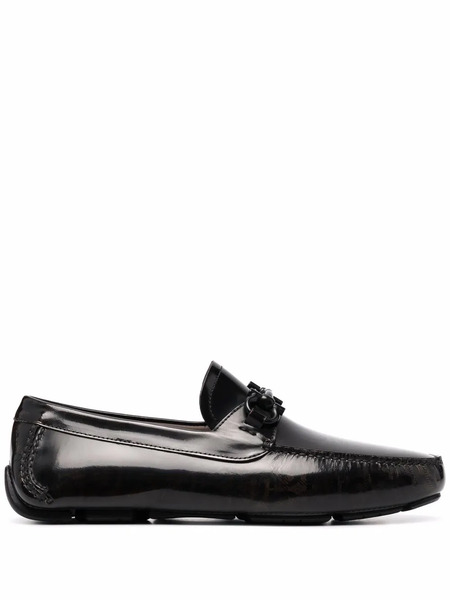  Ferragamo Paris Leather Loafers - Brown 