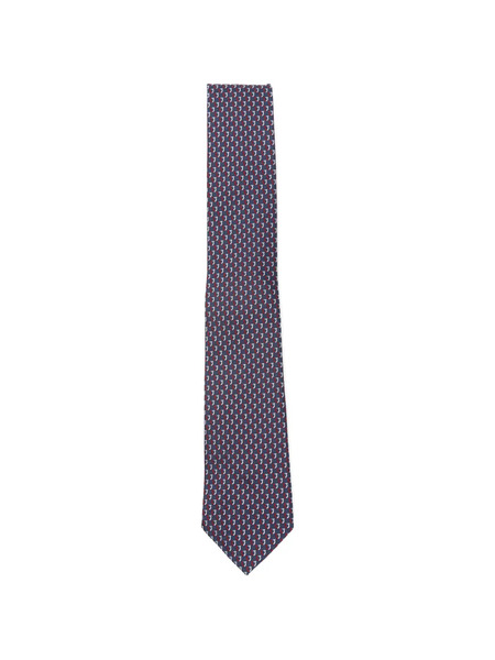  Ferragamo Patterned Tie - Blue 