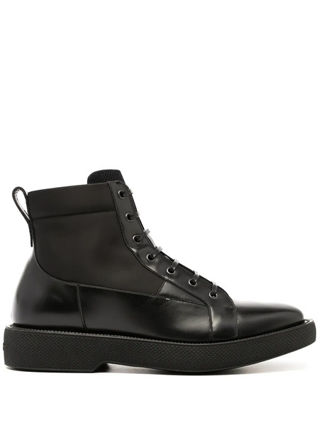  Ferragamo Paul Lace-up Biker Boots - Black 