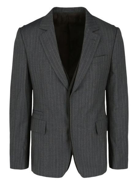  Ferragamo Pinstripe Buttoned Jacket - Grey 