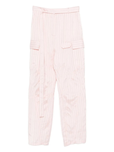  Ferragamo Pinstripe-pattern Cargo-pocket Trousers - Pink 