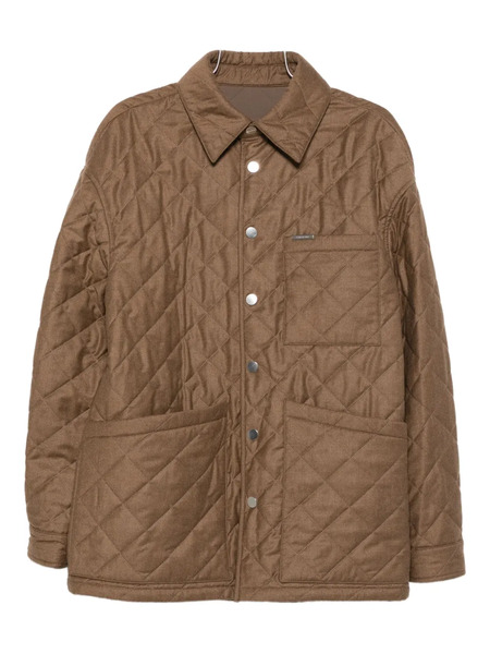  Ferragamo Quilted Diamond-pattern Jacket - Neutrals 