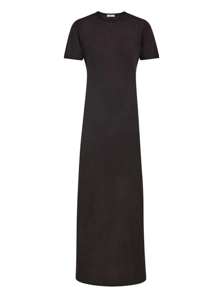  Ferragamo Rolled-neckline Maxi Dress - Brown 