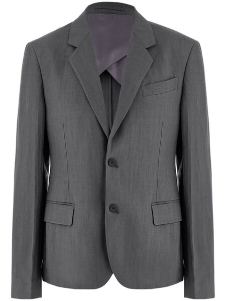  Ferragamo Single-breasted Cotton Blazer - Grey 