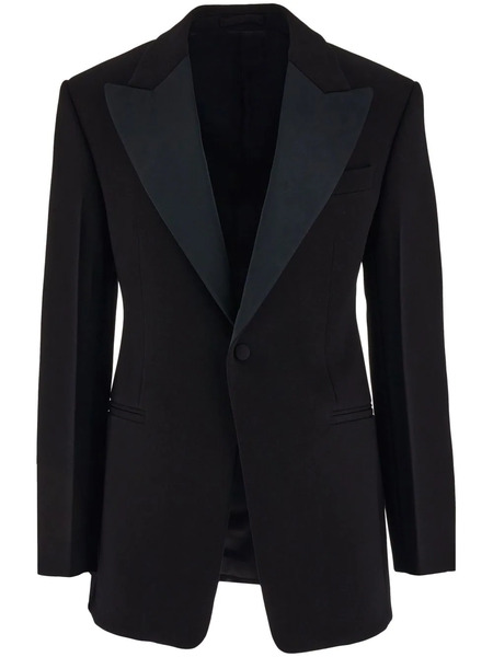  Ferragamo Single-breasted Tuxedo Blazer - Black 