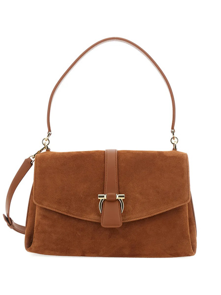  Ferragamo Small Front-flap Tote Bag - Brown 