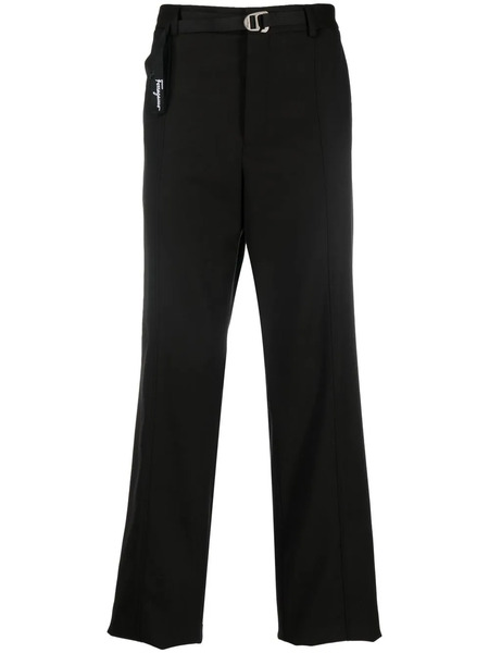  Ferragamo Straight-leg Belted Trousers - Brown 