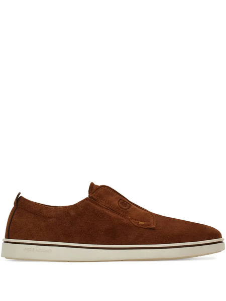  Ferragamo Suede Derby Shoes - Brown 