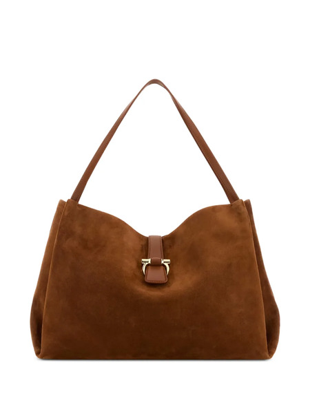  Ferragamo Suede Tote Bag - Brown 