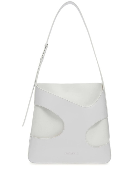  Ferragamo Textured Shoulder Bag - White 