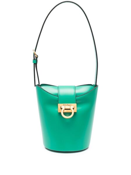  Ferragamo Trifolio Bucket Bag - Green 