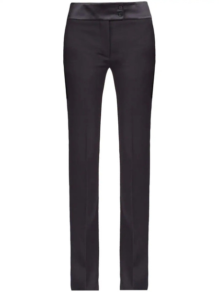  Ferragamo Tuxedo Straight-leg Tailored Trousers - Black 