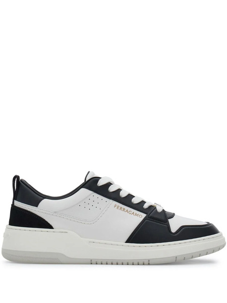  Ferragamo Two-tone Leather Sneakers - Black 