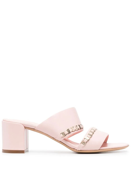  Ferragamo Vara Chain Sandals - Pink 