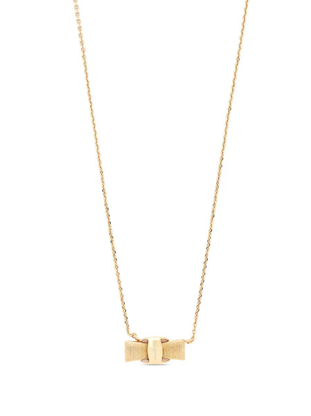  Ferragamo Vera Bow-pendant Necklace - Gold 