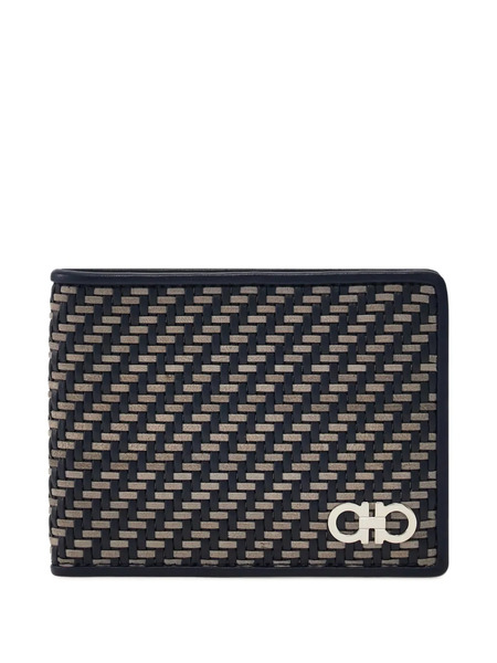  Ferragamo Wallet With Lattice - Blue 