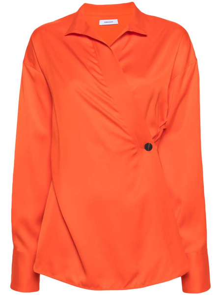  Ferragamo Wrap-design Blouse - Orange 