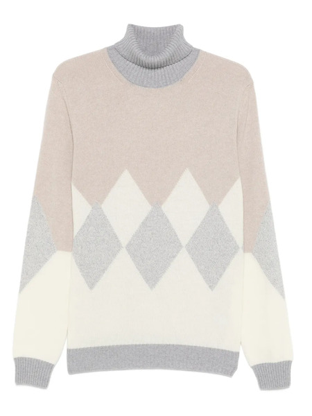  Ferrante Diamond-pattern Roll-neck Sweater - Neutrals 