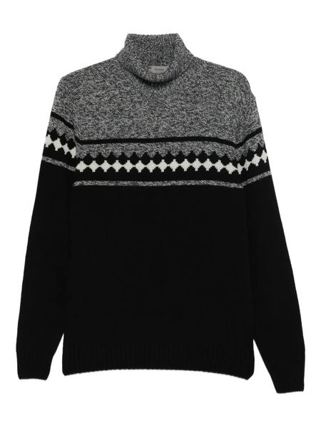  Ferrante Patterned Roll-neck Sweater - Black 