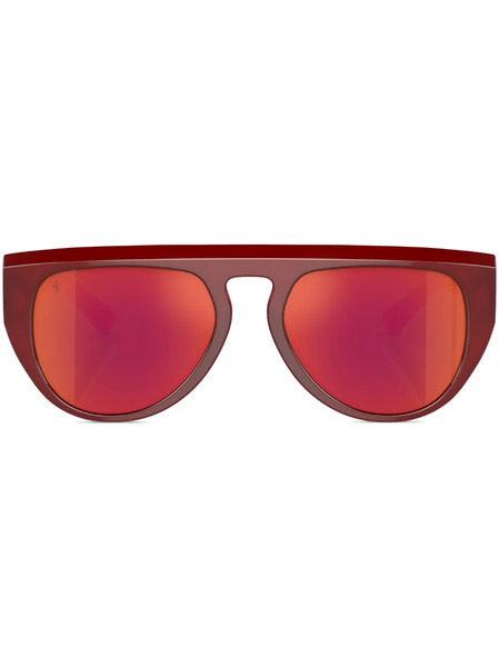  Ferrari Oval-frame Sunglasses - Red 